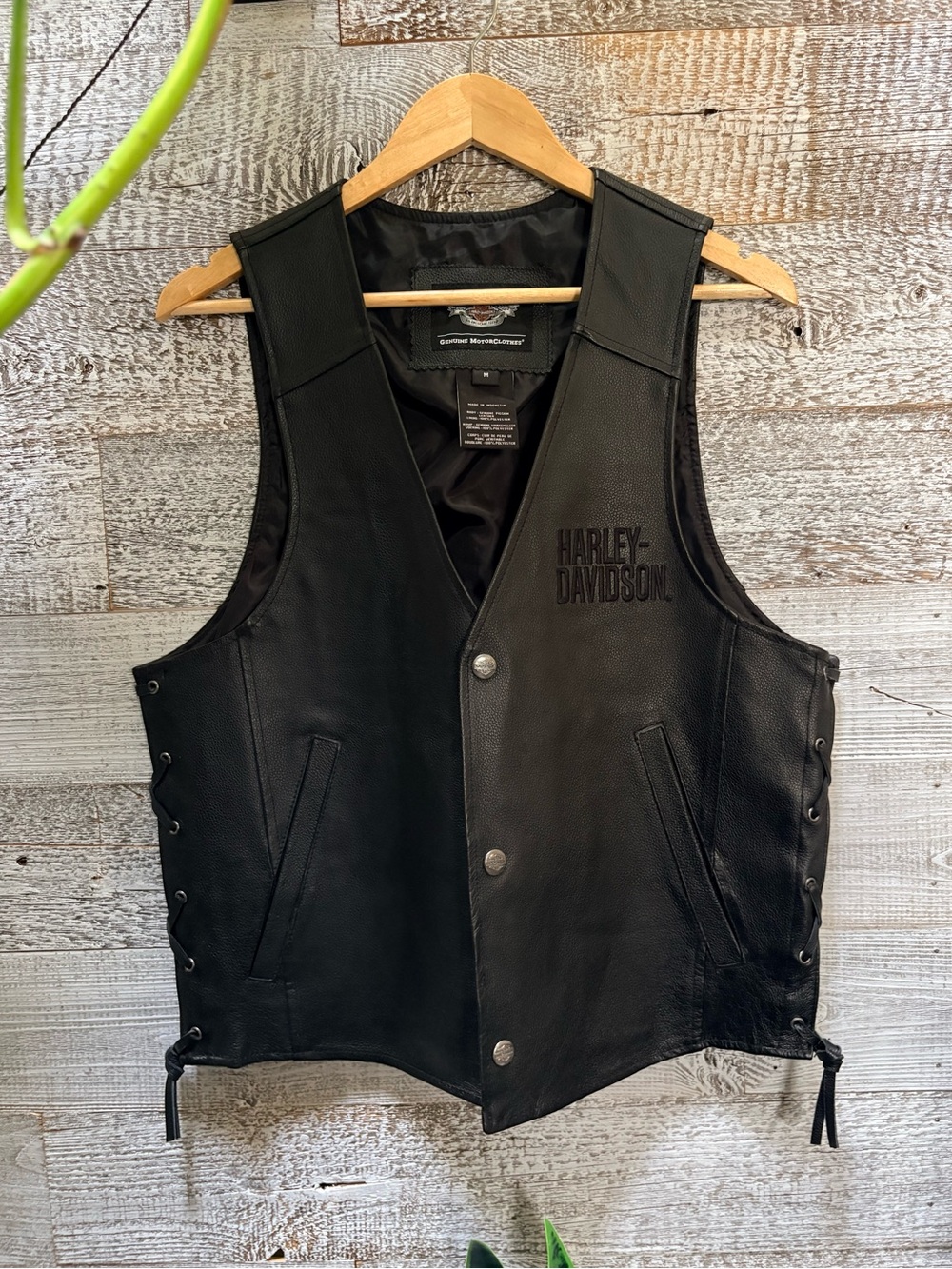 Harley-Davidson | New Tradition Pigskin Leather Vest 98007-11VM - Men's M, Black